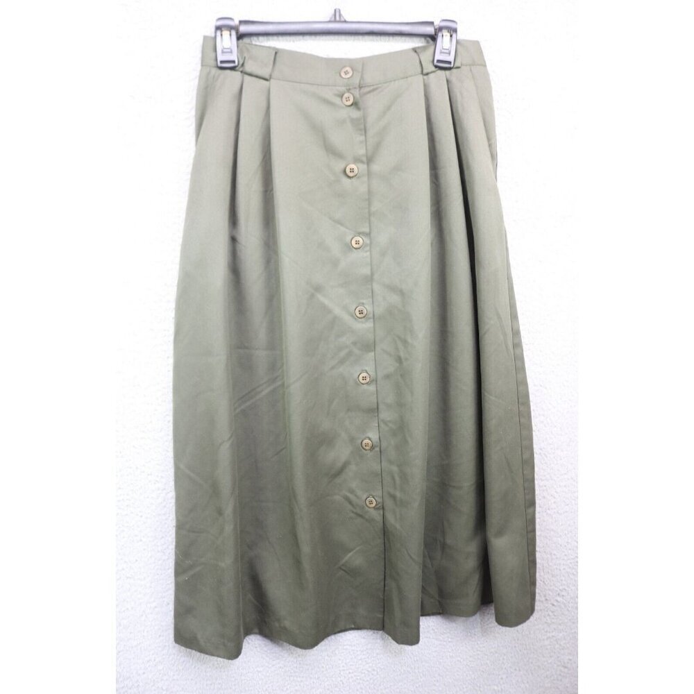 Vintage Fundamental Things Midi Skirt-Size‎ 10-Button-Up-Pockets-Y2K